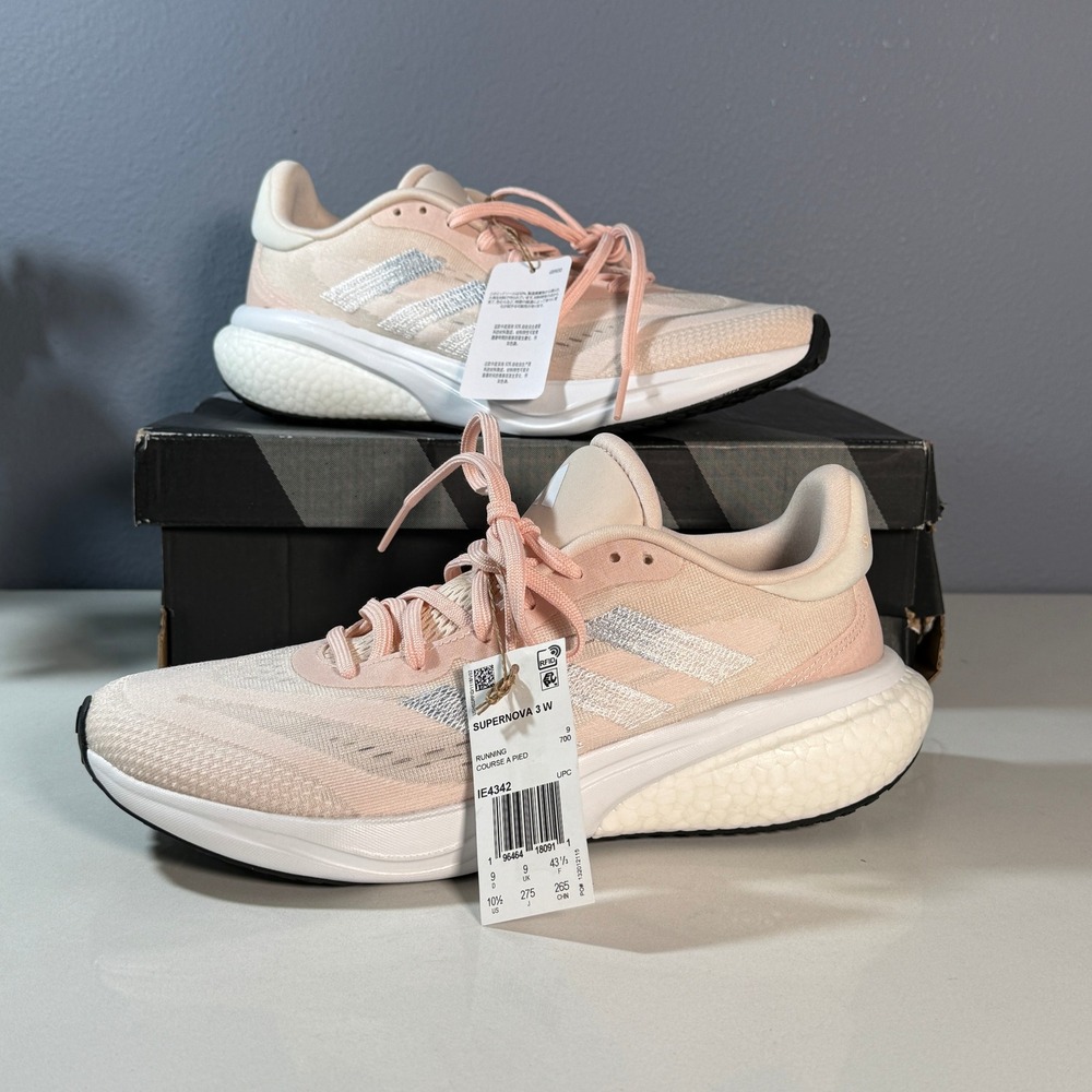 Adidas Supernova 3 Women Running Shoes Pink Silver Sz 10.5 IE4342